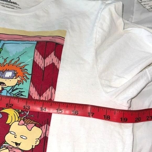 Nickelodeon Rugrats White Graphic T-Shirt Featuring 2021 Viacom Design M 100% Co - Picture 5 of 5